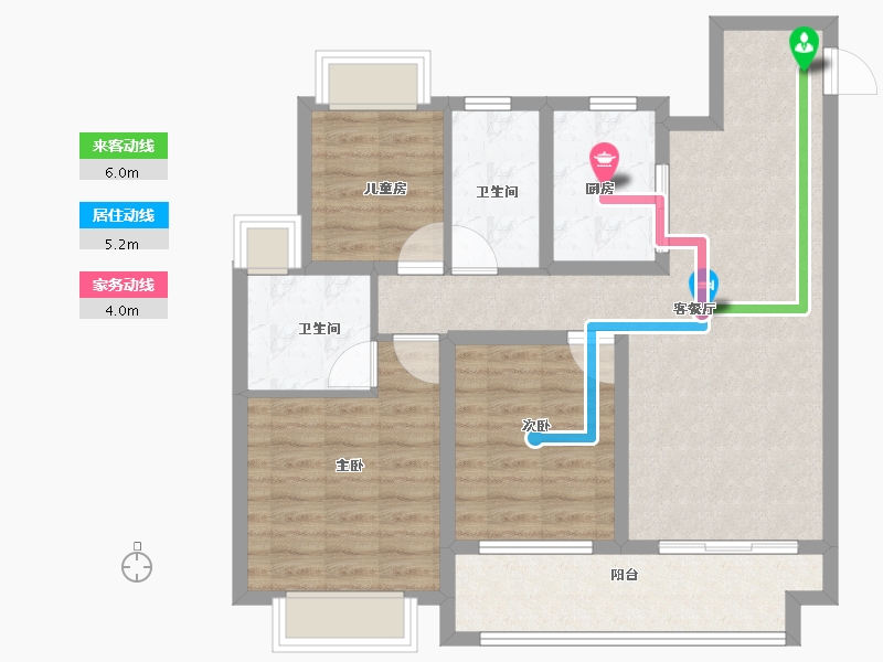 江西省-上饶市-金科奥园·铂悦都会-86.00-户型库-动静线