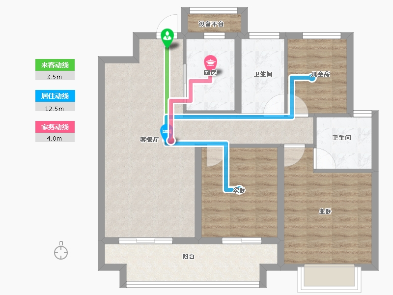 江西省-上饶市-金科奥园·铂悦都会-82.00-户型库-动静线