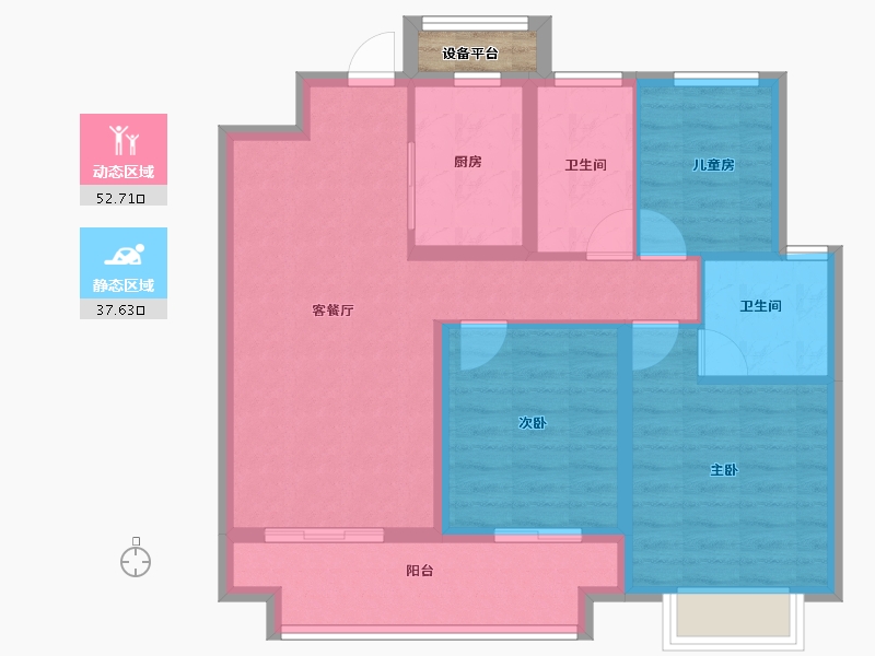 江西省-上饶市-金科奥园·铂悦都会-82.00-户型库-动静分区