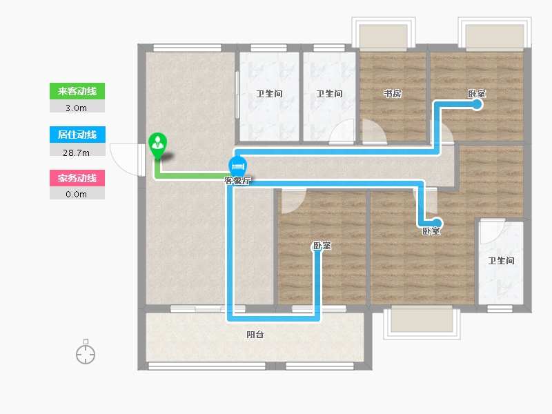 湖北省-孝感市-东方·状元成-102.43-户型库-动静线