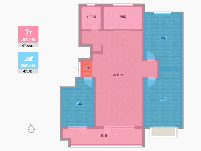 山东省-淄博市-翡翠怡景-100.00-户型库-动静分区