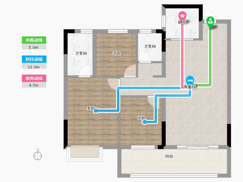 江西省-上饶市-九颂金科·云玺台-91.99-户型库-动静线