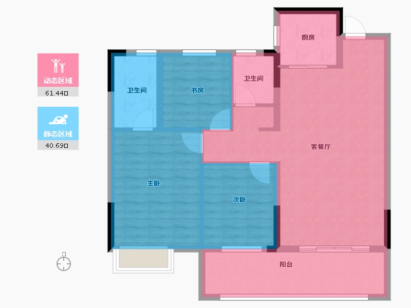 江西省-上饶市-九颂金科·云玺台-91.99-户型库-动静分区