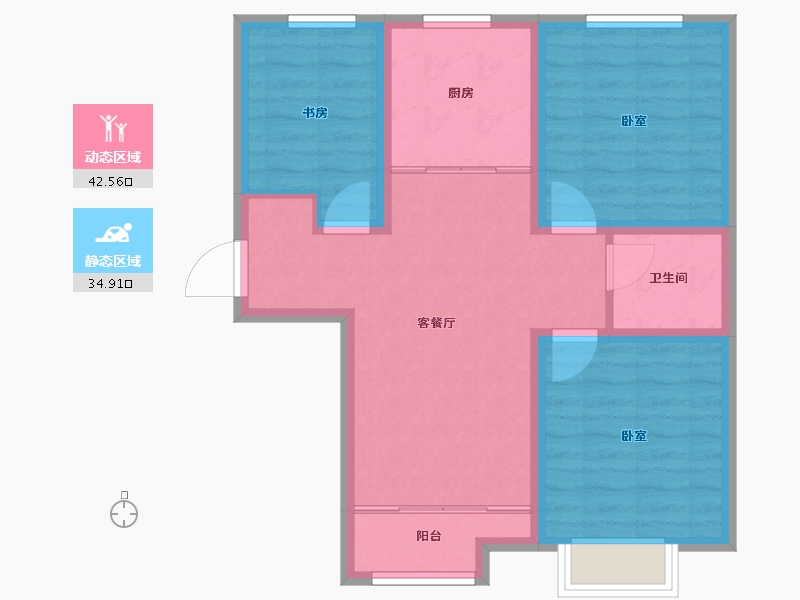 山东省-烟台市-通用一城山河-69.00-户型库-动静分区