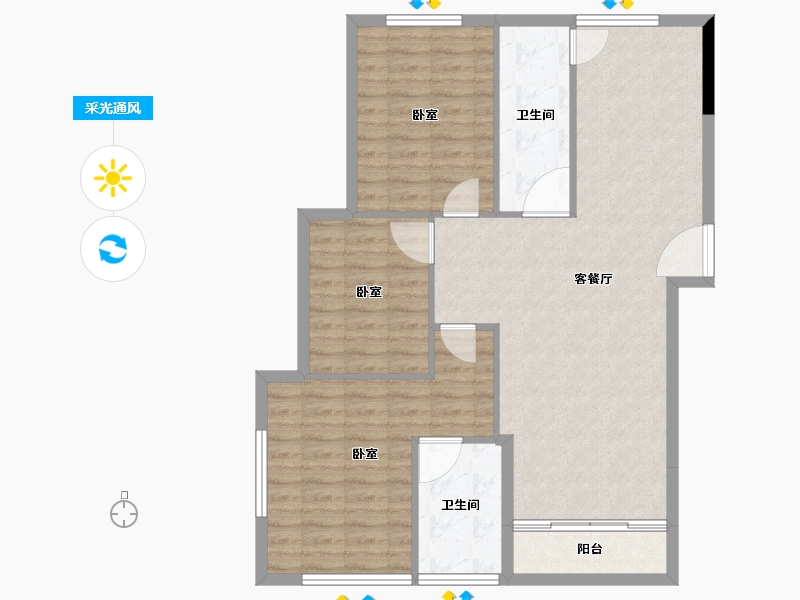 湖北省-黄冈市-明宇东港新城-97.05-户型库-采光通风