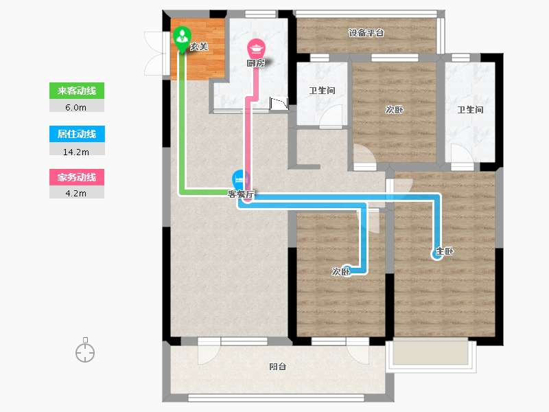 山东省-淄博市-天泰嘉亿城-97.99-户型库-动静线