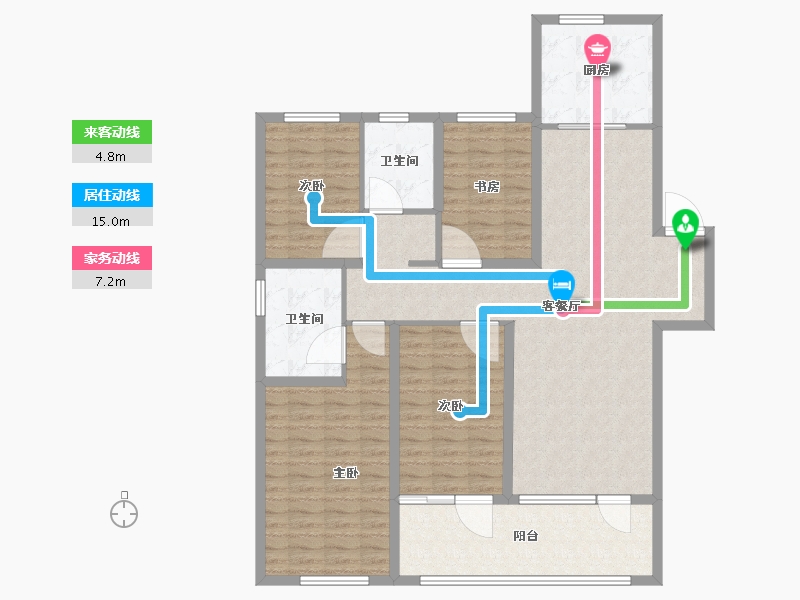 山东省-青岛市-青岛海洋活力区|融创中心·融耀-129.44-户型库-动静线