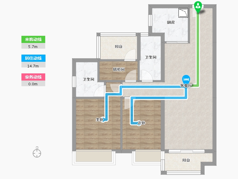 湖南省-株洲市-株洲美的檀府-79.15-户型库-动静线