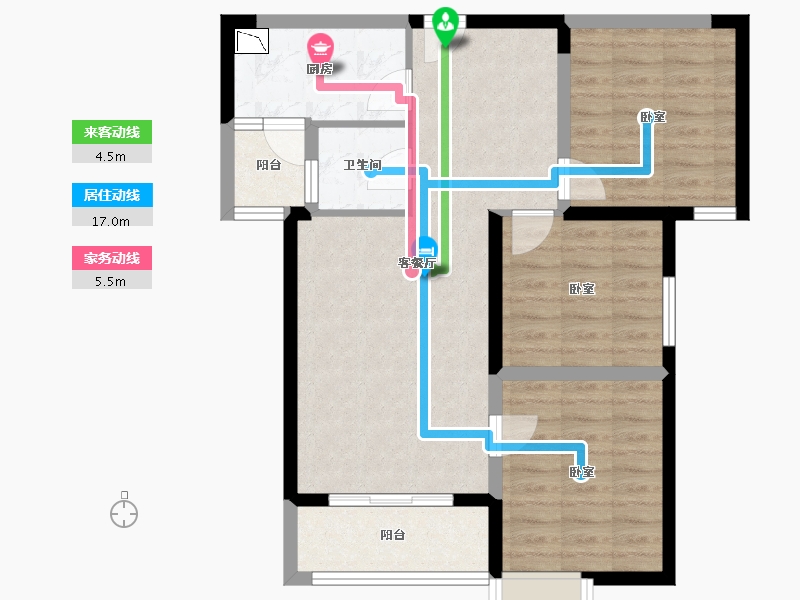 湖北省-武汉市-中建铂公馆-75.94-户型库-动静线