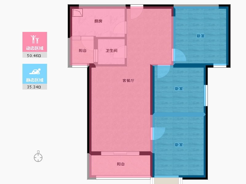 湖北省-武汉市-中建铂公馆-75.94-户型库-动静分区