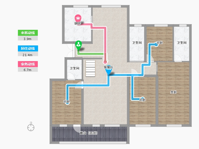 山东省-潍坊市-恒信·理想小镇-155.38-户型库-动静线