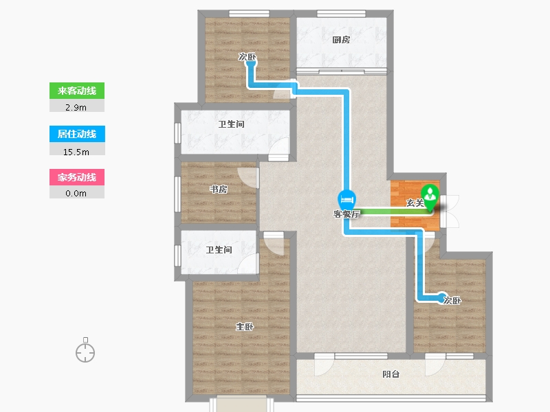 山东省-淄博市-翡翠怡景-114.00-户型库-动静线