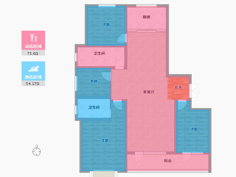 山东省-淄博市-翡翠怡景-114.00-户型库-动静分区