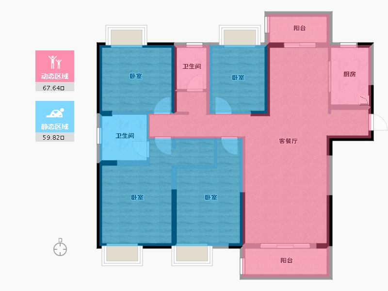 湖北省-武汉市-中建铂公馆-113.23-户型库-动静分区