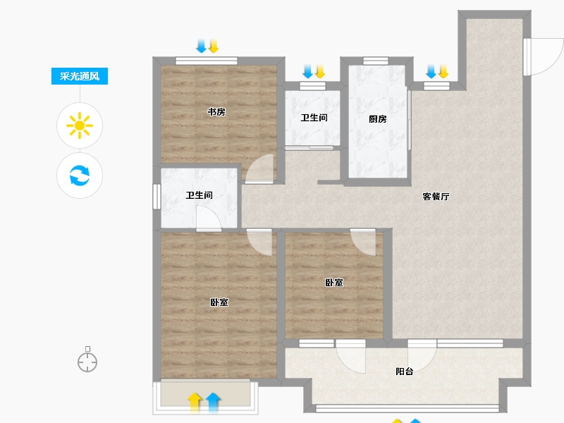 山东省-德州市-石榴春江明月-100.00-户型库-采光通风