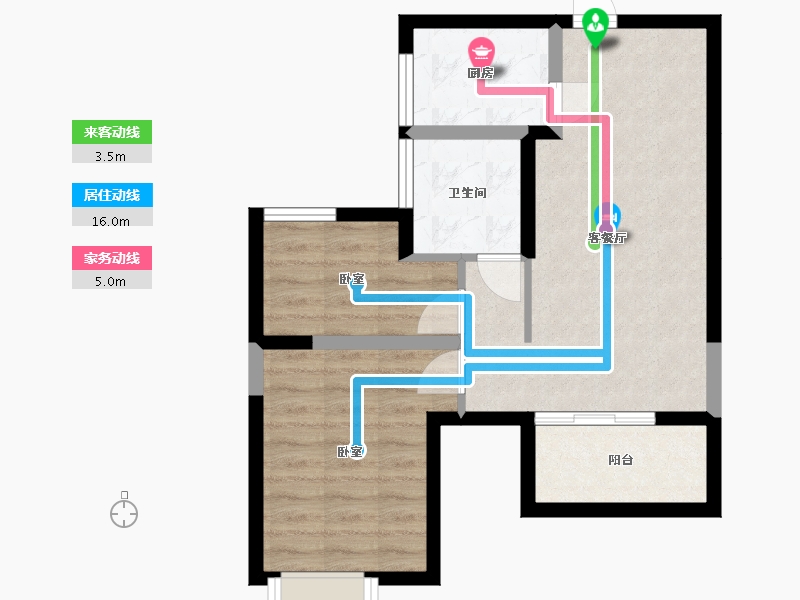 湖北省-武汉市-中建福地星城福邸-56.71-户型库-动静线