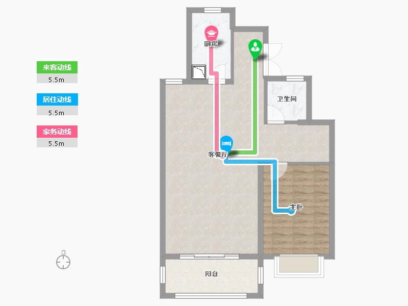 湖南省-株洲市-株洲金茂悦-71.30-户型库-动静线