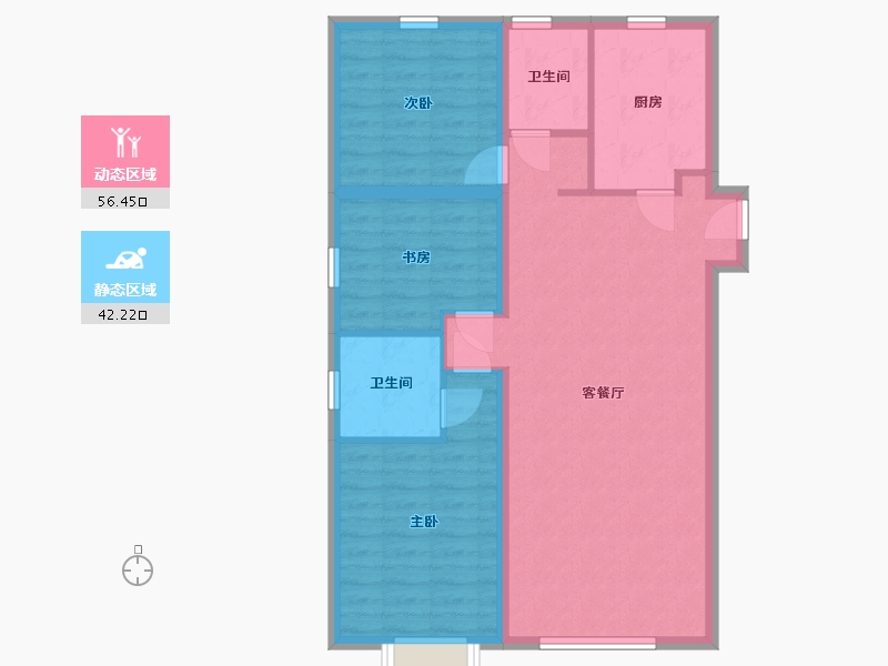 新疆维吾尔自治区-乌鲁木齐市-世界冠郡-89.00-户型库-动静分区