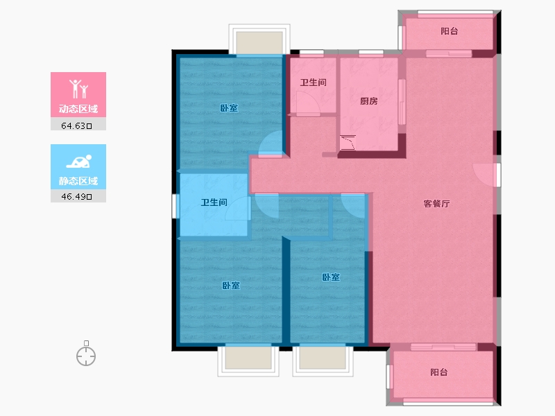 湖北省-武汉市-中建铂公馆-99.29-户型库-动静分区