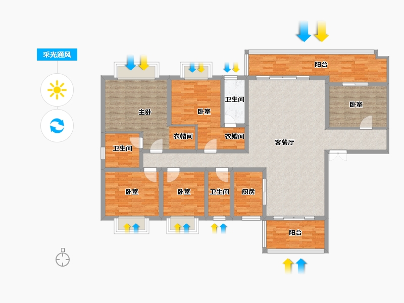 广西壮族自治区-贺州市-贺州碧桂园-142.04-户型库-采光通风