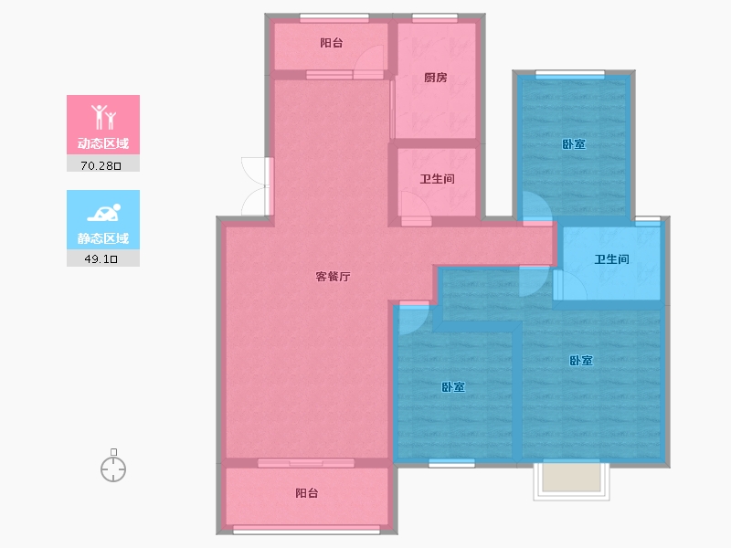 江西省-景德镇市-润华·锦绣天成-106.03-户型库-动静分区