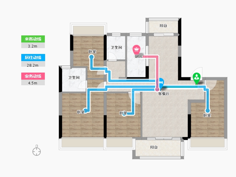 湖北省-宜昌市-招商·依云水岸-102.00-户型库-动静线