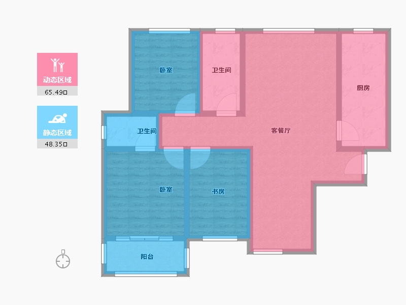 河南省-驻马店市-润博景园-101.24-户型库-动静分区