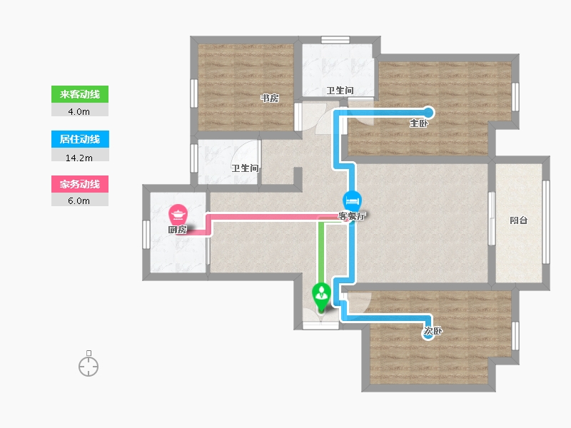 山东省-临沂市-经纬国际广场-96.01-户型库-动静线