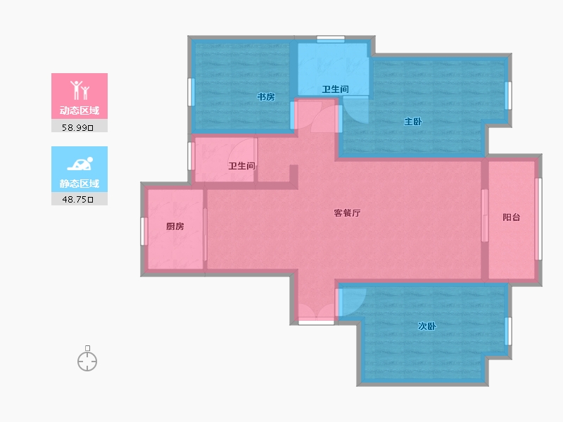 山东省-临沂市-经纬国际广场-96.01-户型库-动静分区