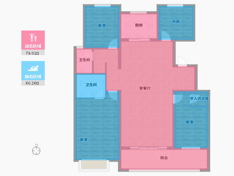 山东省-济宁市-睿湖印象-125.30-户型库-动静分区