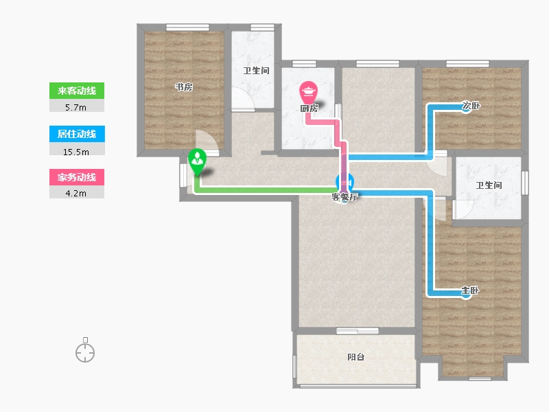 山东省-临沂市-江泉国际二期-105.01-户型库-动静线