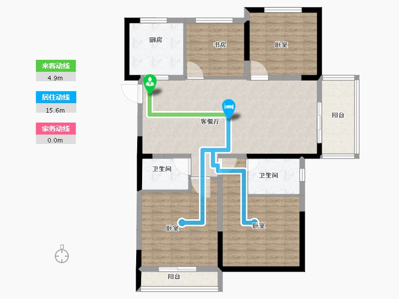 湖北省-宜昌市-山水如画-111.83-户型库-动静线