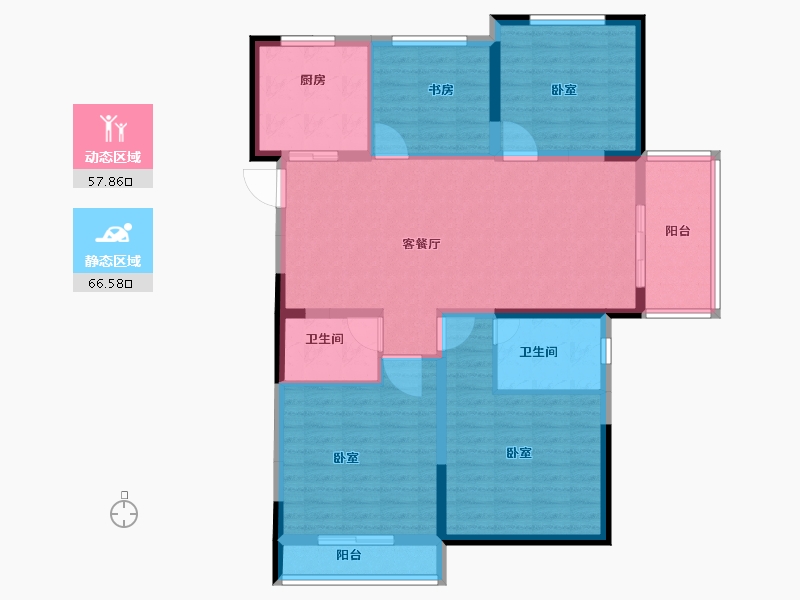 湖北省-宜昌市-山水如画-111.83-户型库-动静分区