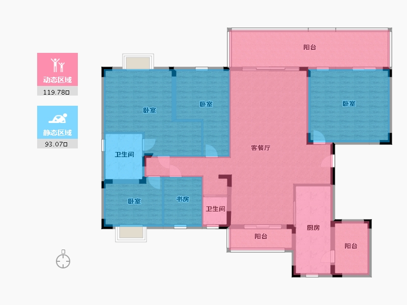 湖南省-邵阳市-武冈碧桂园-194.08-户型库-动静分区