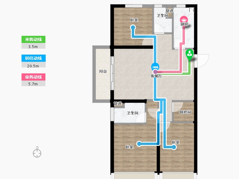 河南省-郑州市-碧桂园凤凰湾-84.00-户型库-动静线