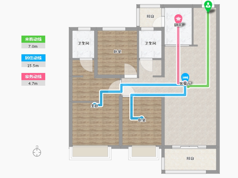 河南省-南阳市-金河湾-103.01-户型库-动静线