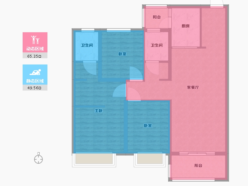 河南省-南阳市-金河湾-103.01-户型库-动静分区