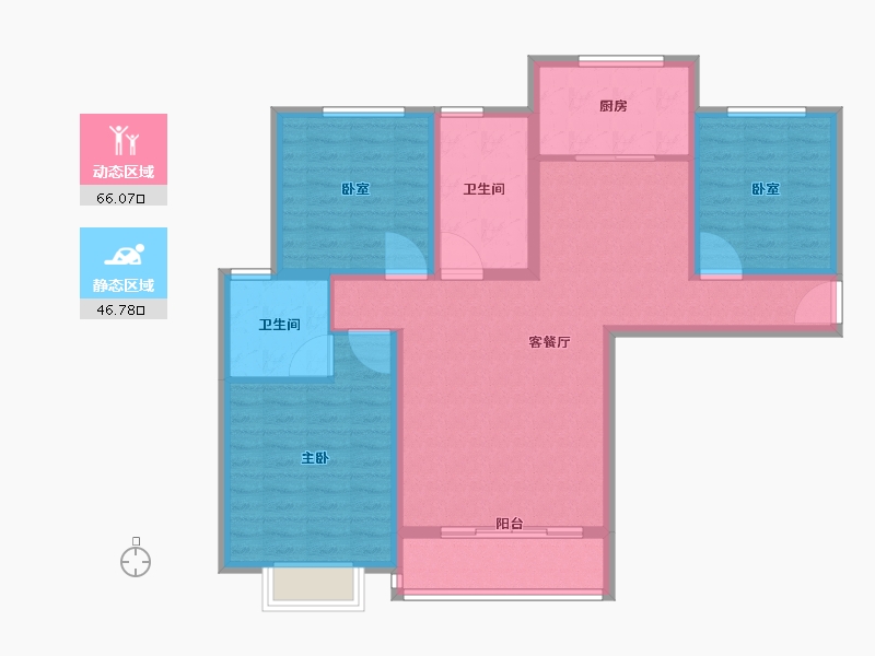 河南省-南阳市-社旗三杰•盛世城-101.01-户型库-动静分区