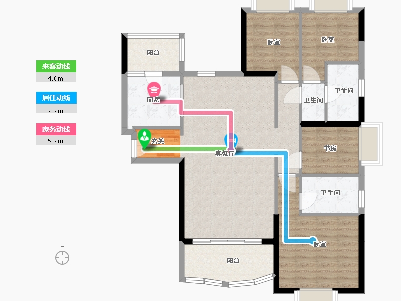 湖南省-岳阳市-恒大溪上桃花源-98.28-户型库-动静线