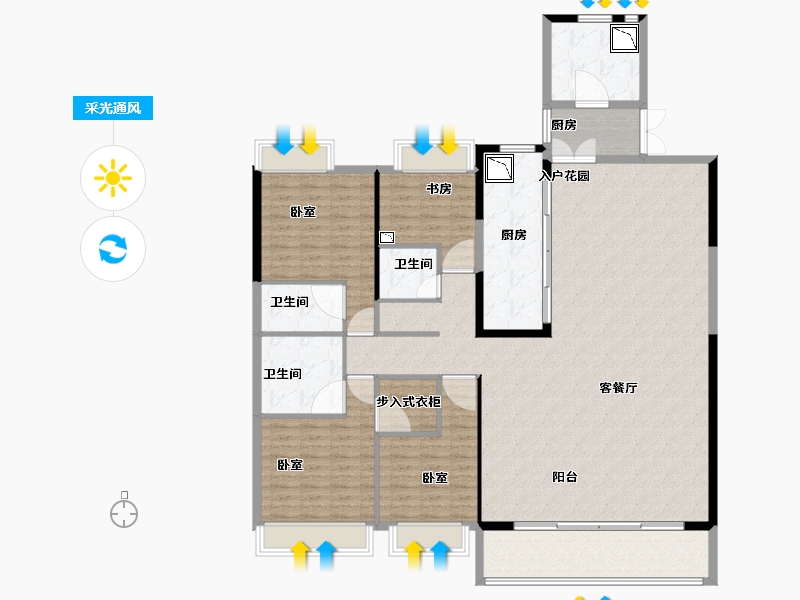 湖北省-襄阳市-鼎豊·紫云台-183.71-户型库-采光通风