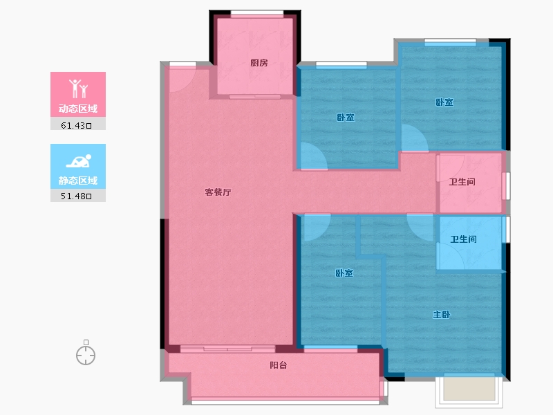 江西省-上饶市-中骏云景台-102.00-户型库-动静分区