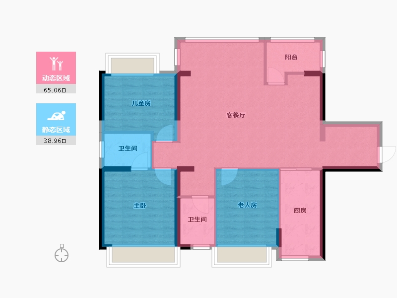 湖南省-株洲市-海源·又一城-93.74-户型库-动静分区