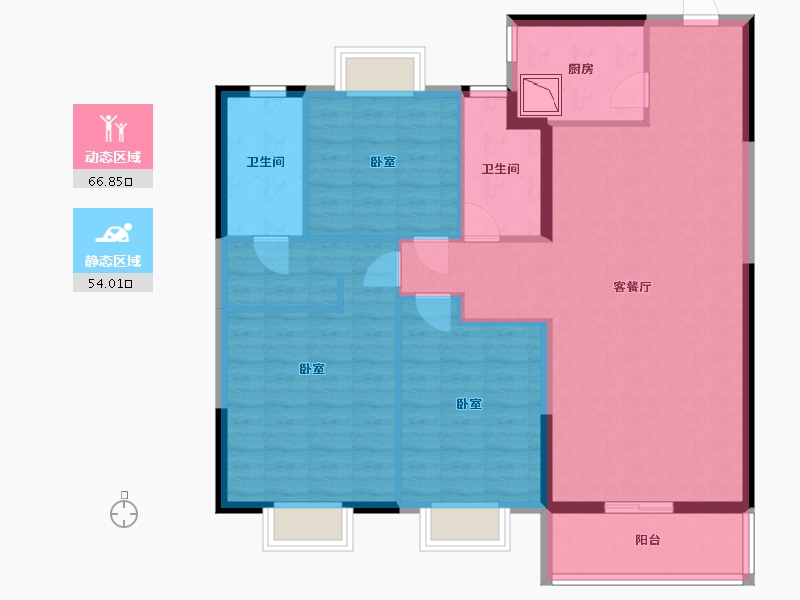 河南省-信阳市-和谐广场-109.00-户型库-动静分区