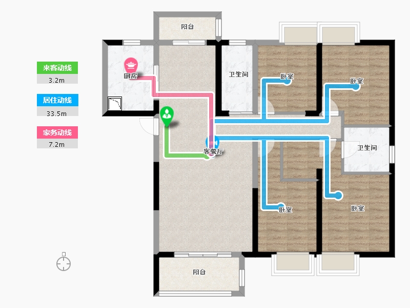 湖北省-武汉市-中建铂公馆-113.93-户型库-动静线