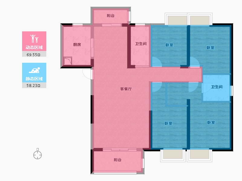 湖北省-武汉市-中建铂公馆-113.93-户型库-动静分区