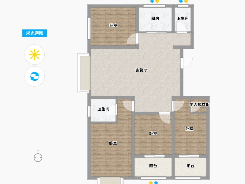 山东省-济宁市-睿湖印象-114.01-户型库-采光通风