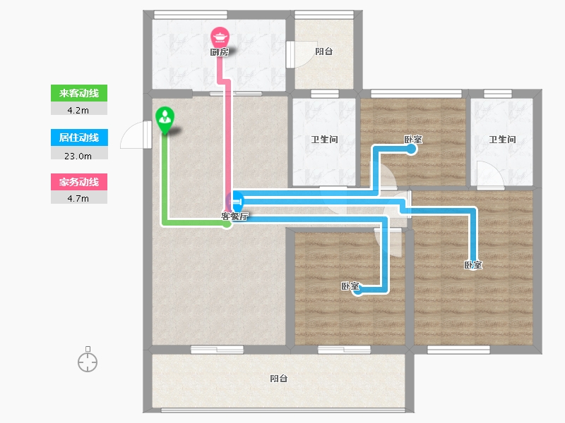 河南省-信阳市-蓝光雍锦府-96.00-户型库-动静线