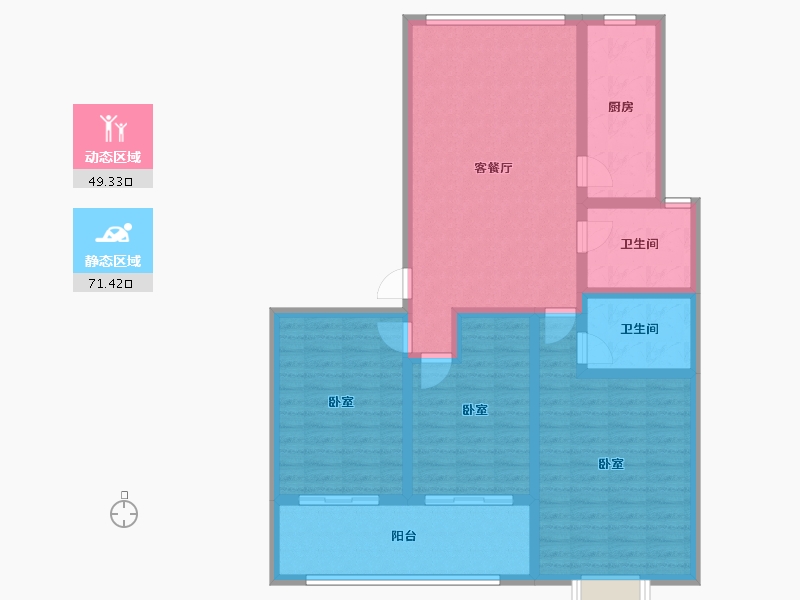 山东省-济宁市-睿湖印象-108.00-户型库-动静分区