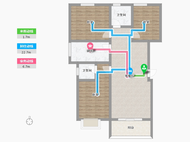 河南省-许昌市-荣城尚府-90.75-户型库-动静线