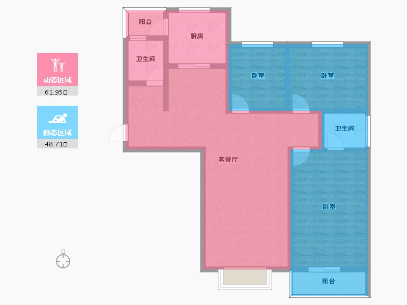 河南省-许昌市-荣城尚府-98.49-户型库-动静分区